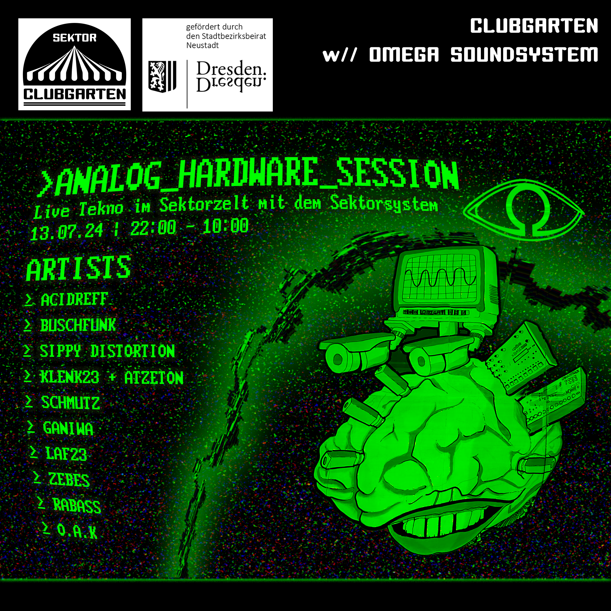 Sektor Clubgarten w// Omega Soundsystem