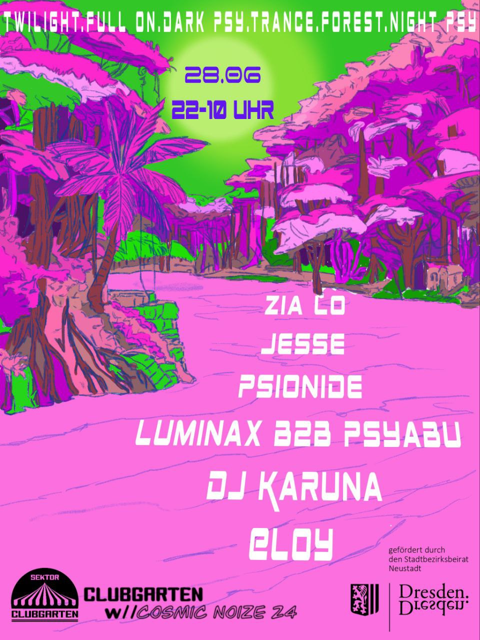 Sektor Clubgarten w// Cosmic Noize 24